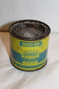 Vintage Master Elastic Gumbo Weather Proofing Can One Pound Universal Putty - Picture 1 of 4