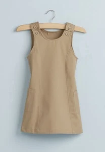 Girls School Uniform Khaki Jumper Dress. Adjustable. NWT. Lots of 12 - Picture 1 of 5