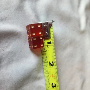 Vintage Red Dice Pair  1/2 Inch Mini Small Cherry Translucent  - Picture 1 of 2
