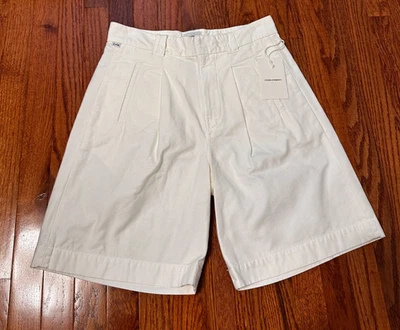 New Citizens of Humanity Cara Pleated Shorts Womens 27 (30x8) White High Rise - Image 1 of 4
