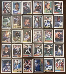 1992 Topps Baseball In Person Auto / Signed 30 Card Lot - Picture 1 of 5