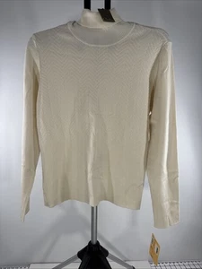 NWT Caslon Women Ivory Long Sleeve Turtleneck XL - Picture 1 of 14