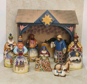 Jim Shore Nativity Set 10-Piece 2003 Flaws Please Read - Picture 1 of 24