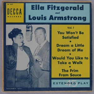 ELLA FITZGERALD LOUIS ARMSTRONG Vol. 1 DECCA ED 2027 VG+ 45 RPM 1953 Big Band 7" - Picture 1 of 6
