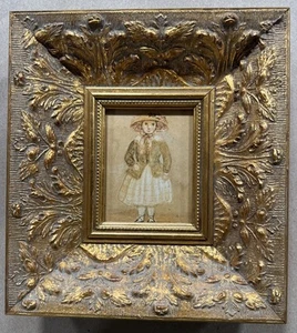 The Bombay Company Framed Print of Young Girl Gold Ornate Frame 5009433 - Picture 1 of 13