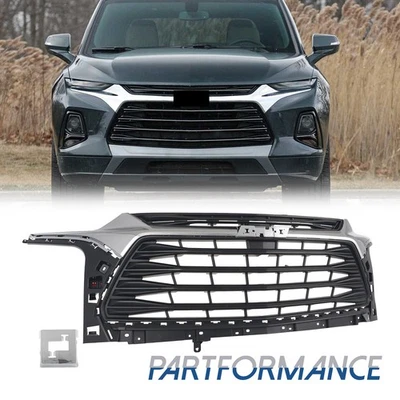 Fit 2019-2022 Chevy Chevrolet Blazer Front Bumper Grille Grill Black Chrome Trim - Image 1 of 4