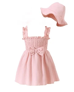 Robes bébé fille 6-12 mois été fille vêtements rose robe de soirée robe enfant... - Photo 1/5