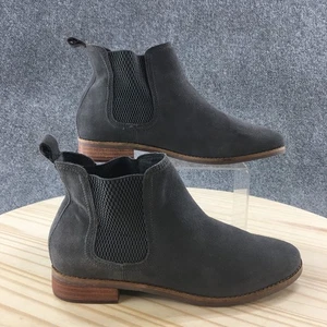 Botas Toms para mujer 9 Ella Chelsea grises informales cómodas punta redonda tirar al tobillo - Imagen 1 de 17