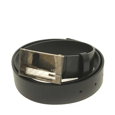 Cinturón para hombre EGA GUCCI G Logo Hebilla Cuero 90 cm Negro/9BL1642 - Imagen 1 de 4