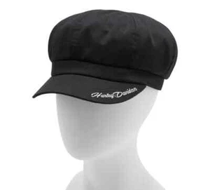 Harley-Davidson Women's Newsboy Cap Black Color One Size Fits Most 97736-25VW - Picture 1 of 2