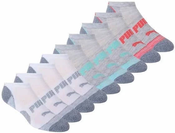 DEFECT NWT Puma Women's No Show Socks Multicolor Socks Size 5.5-9.5 $60 11HL365 - Image 1 of 4