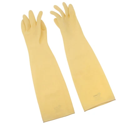 60cm Extralange Latex Gummi Handschuhe Arbeitssicherheit Gummihandschuhe TK - Bild 1 von 4