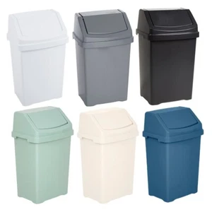 8 Litre Plastic Swing Bin Home / Office / Kitchen / Garden Rubbish Waste Dustbin - Picture 1 of 64