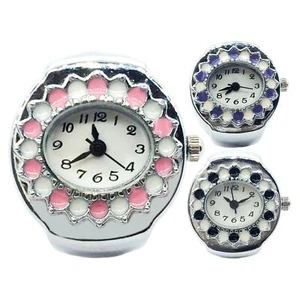 1pc Men Women Finger Ring Watch Elastic Band Quartz Analog Watch Finger Watch - Picture 1 of 14