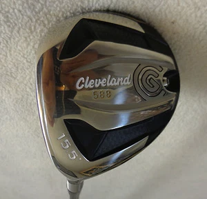 LH - Cleveland 588 - 3/15.5* Wood w/Ozik 6Q3 Regular Graphite Shaft - Picture 1 of 11