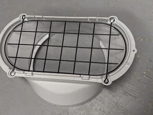 HiSense A/C window exhaust coupling adapter with grate K1908952 K1842883 K156099 - Picture 1 of 8