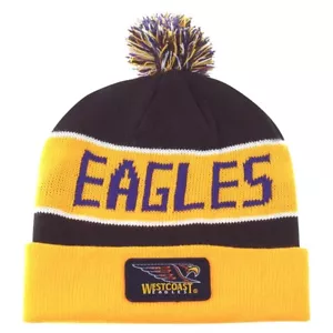 AFL WEST COAST EAGLES TRADITIONAL BAR BEANIE - BRAND NEW - Picture 1 of 1