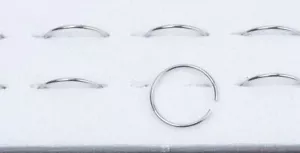 Stainless Steel Plain Silver Nose Ring Hoop (X-SMALL) 6mm 22 G - Picture 1 of 8