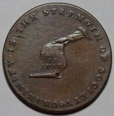 (c1790's) Plain Edge - Kentucky Token - US Copper Colonial Coin - Image 1 of 4