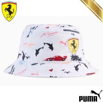 #1 Ограниченный выпуск SF Miami Scuderia Ferrari эскизы ведро шляпа белый - PUMA - Изображение 1 из 4