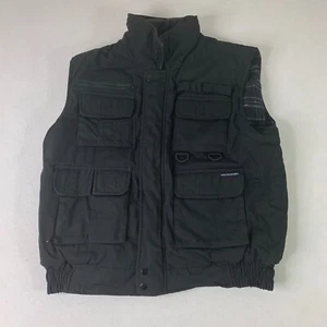 Renegade Vest Mens Large Black Fleece Lined Multipocket Full Zip - Picture 1 of 9