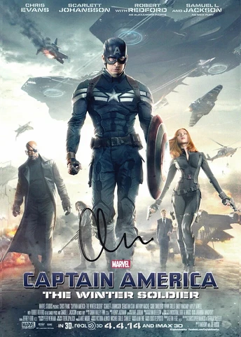 Chris Evans Signed Autograph Captain America The Winter Soldier 5x7 Card COA Cover