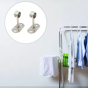 Wardrobe Pole Holder Closet Rod Support Closet Rod End Supports - Picture 1 of 6