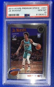 Ja Morant 2019 Hoops Premium Stock Tribute Rookie #297 RC PSA 10 - Picture 1 of 2