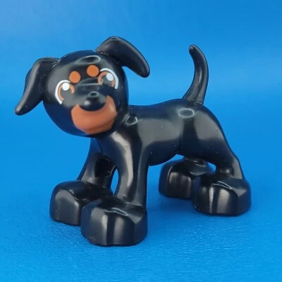 Lego Duplo Black Dog Puppy Figure Pet Animal Replacement Minifigure Miniature - Image 1 of 4