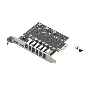 PCI-E to 8 Port USB 3.2 Gen1 Expansion Card 5Gbps For Windows XP/7/10/11 - Picture 1 of 8