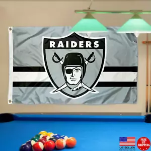 Raiders FLAG 3X5 Las Vegas Banner New Man Cave Flags USA. - Picture 1 of 8