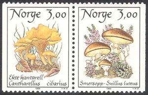Norway 1989 Chanterelle/Fungi/Mushrooms/Plants/Nature 2v bklt pr (n43102)