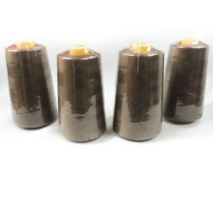 Perial Co 4 Cones of Polyester Threads for Sewing Quilting Serger Brown - Picture 1 of 1