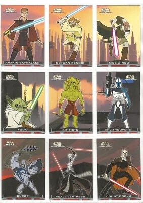 STAR WARS  CLONE WARS ANIMATED CARDS  1 TO  90  BASE / BASIC CARDS BY TOPPS - Image 1 of 4