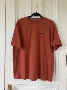 Patagonia Tshirt Men Large Orange Regular Fit Pocket Tee Gorp Outdoors Classic - Picture 1 of 8