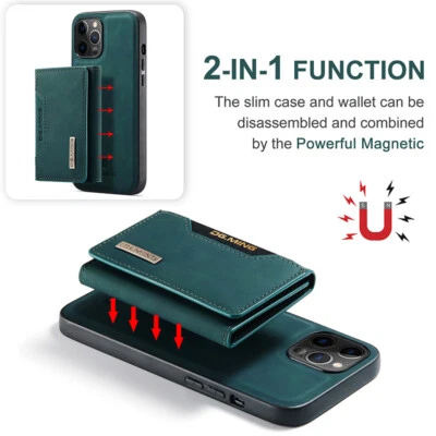 Luxury Magnetic 2 in 1 Detachable Pouch Wallet Case Cover for iPhone and Samsung - Image 1 of 4