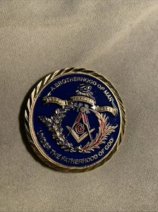 Masonic Coins Master Mason Freemason Brotherhood Challenge Coin 2 Inch - Picture 1 of 2