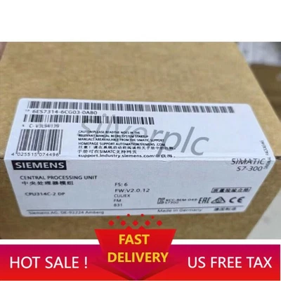NewSiemens 6ES7 314-6CG03-0AB0 6ES7314-6CG03-0AB0 SIMATIC S7-300 CPU 314C-2 DP - Image 1 of 2