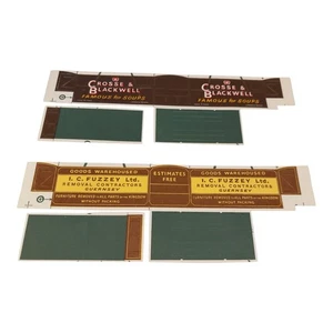 OO GAUGE PAPER LITHO OVERLAYS CROSS & BLACKWELL FUZZEY LTD PLANK WAGONS 1970'S - Picture 1 of 3