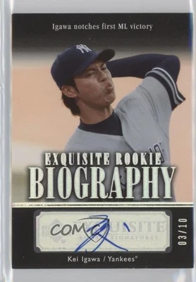 2007 Exquisite Rookie Signatures Silver Spectrum 3/10 Kei Igawa #ERB-KI Auto RC - Image 1 of 3