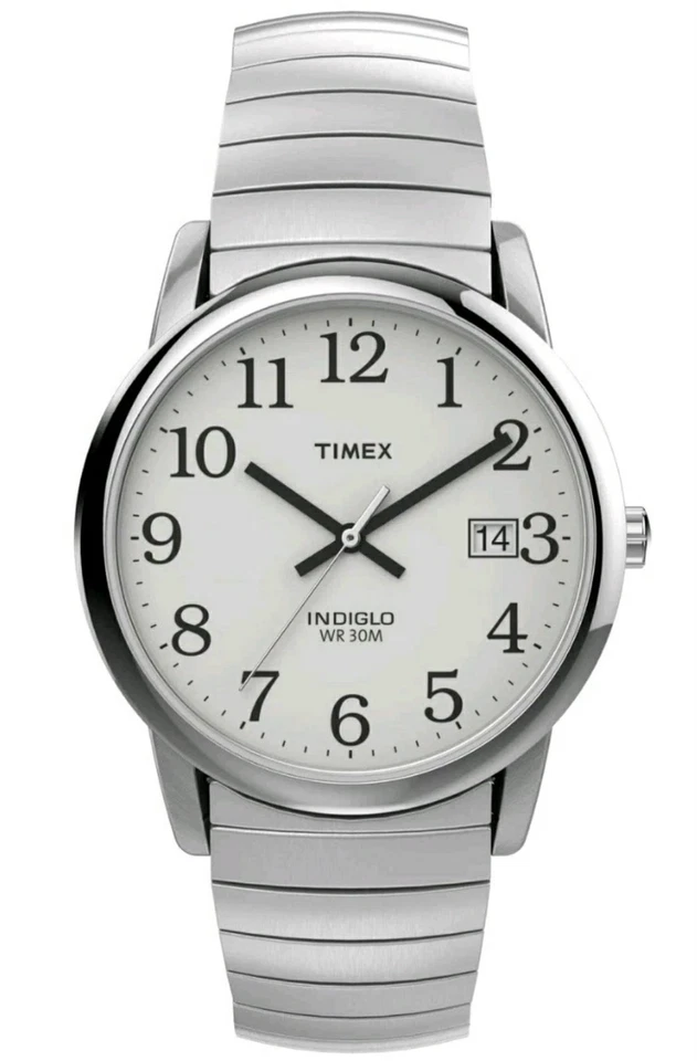 Timex T2H451 Men's Easy Reader Expansion Band Watch Indiglo Date