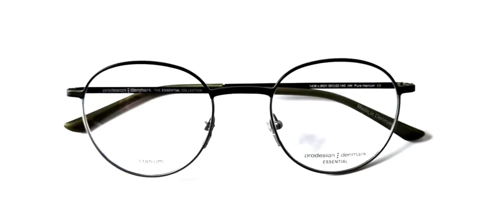 PRODESIGN 1438 C9531 VERDE OSCURO MATE NUEVOS MARCOS DE GAFAS AUTÉNTICAS 50-22-145 Foto 1 de 4