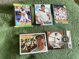 Legendäre New York Yankees Baseball Karten Lot - 5 Karten Rivera Mantle DiMaggio - Bild 1 von 1