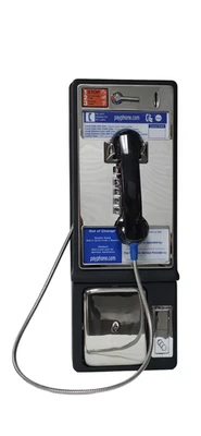 Teléfono público personal con cerraduras y llaves Foto 1 de 2