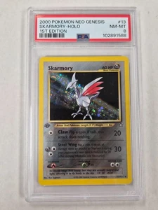 PSA 8 - 2000 Pokemon Neo Genesis 1st Edition SKARMORY-HOLO #13 (8930) - Picture 1 of 2