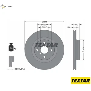 2x BRAKE DISC 92287603 FOR TOYOTA YARIS/Hatchback/Van/VITZ YARIS/VITZ 1.5L 4cyl - Picture 1 of 9