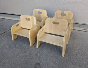 Set of 4 - Community Playthings Toddler Me-Do-It Wood Chairs J505 A - Picture 1 of 24