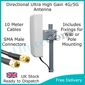 MiMo 5G 4G LTE ad altissimo guadagno e antenna a parete cavi 10M - Foto 1 di 11