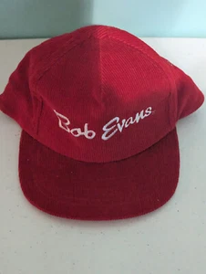 cappello vintage bob evens rosso in velluto a coste con chiusura a scatto - Foto 1 di 7