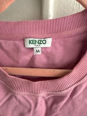 Auténtica sudadera rosa suave para mujer Kenzo Paris con bordado de tigre talla mediana  Foto 1 de 4